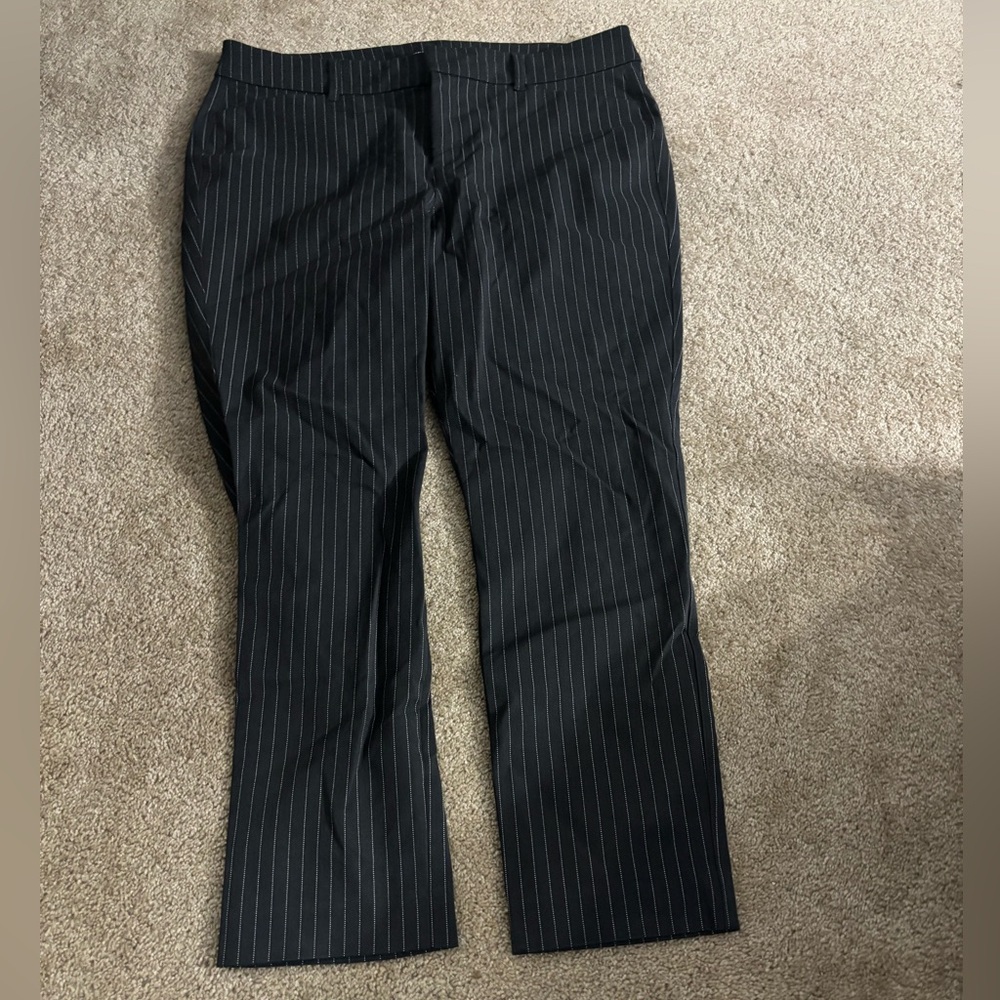 Old Navy Pinstripe High Rise Pixie Skinny Dress Pants